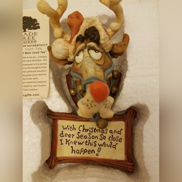 Shade Tree Stone Resin Reindeer If Walls Could Talk Decor Jack Graham Christmas - Picture 3 of 15
